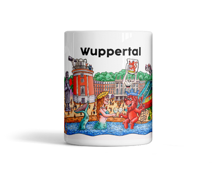 Tasse Wuppertal Skyline Kunst Vorderseite