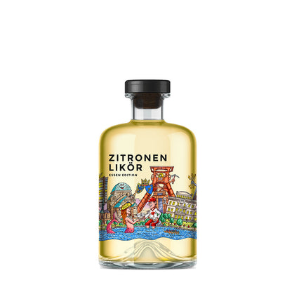 Vorderseite Likör Zitrone Kunstedition Essen Skyline