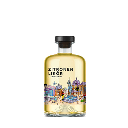 Vorderseite Likör Zitrone Kunstedition Aachen Skyline